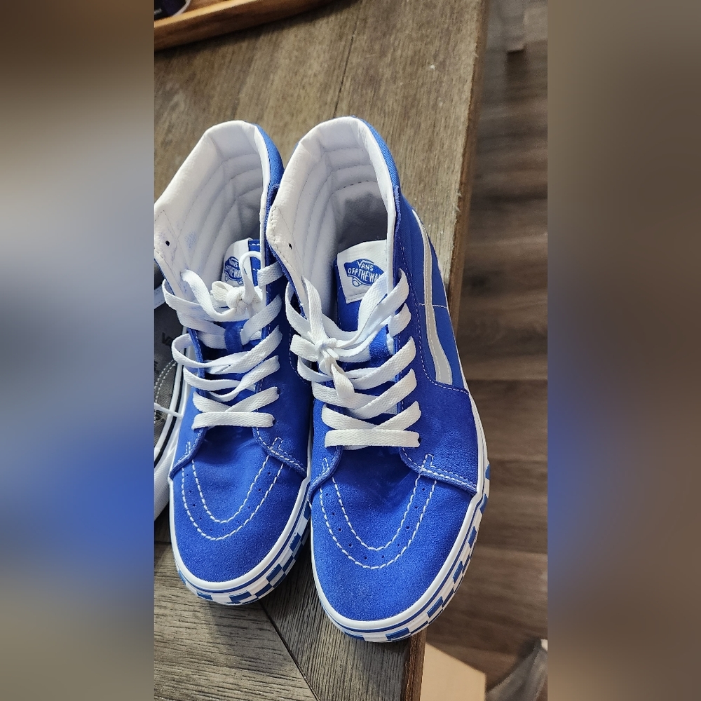 Blue and White Vans